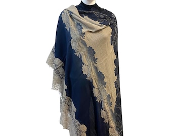 Womens Soft Ombre Lace Scarf ,Large Pashmina Cashmere Shawl,Wedding Wrap ,Evening Party Dress Wrap, Elegant Mother's Day, Birthday Gift