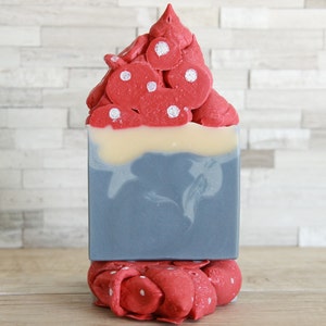 Rose Garden Frosted Handmade Artisan Bar Soap