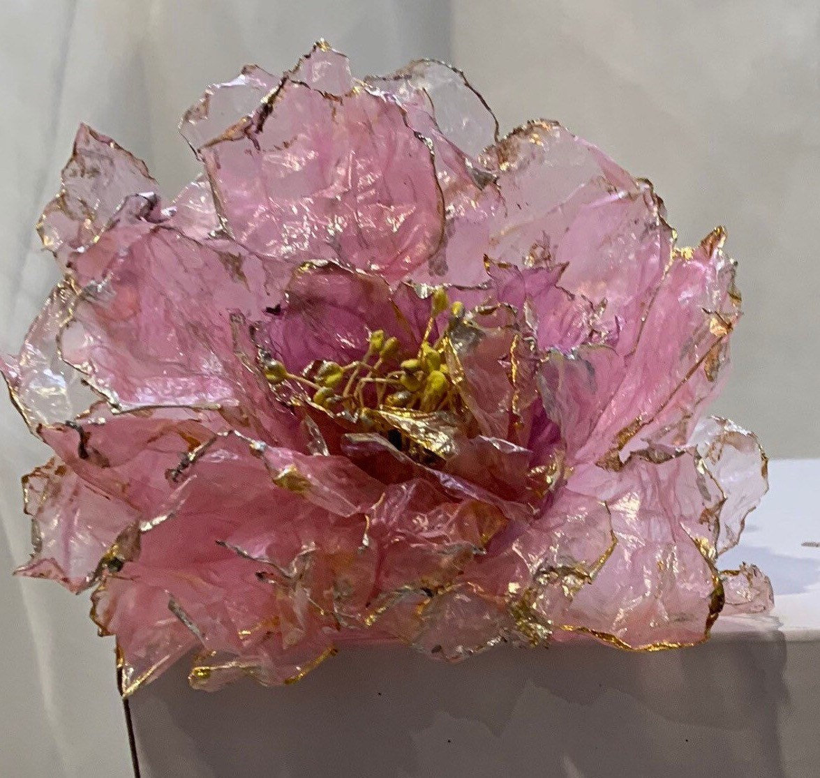 Peony Rice Paper Handmade Rice Paper Peony Cake Topper: Edible Vegan Flower Decor - Etsy
