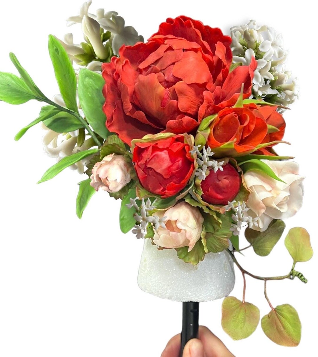 Stone Roses Cake Topper Edible Sugar Flower Cake Topper: Rose, Peony Arrangement - Etsy