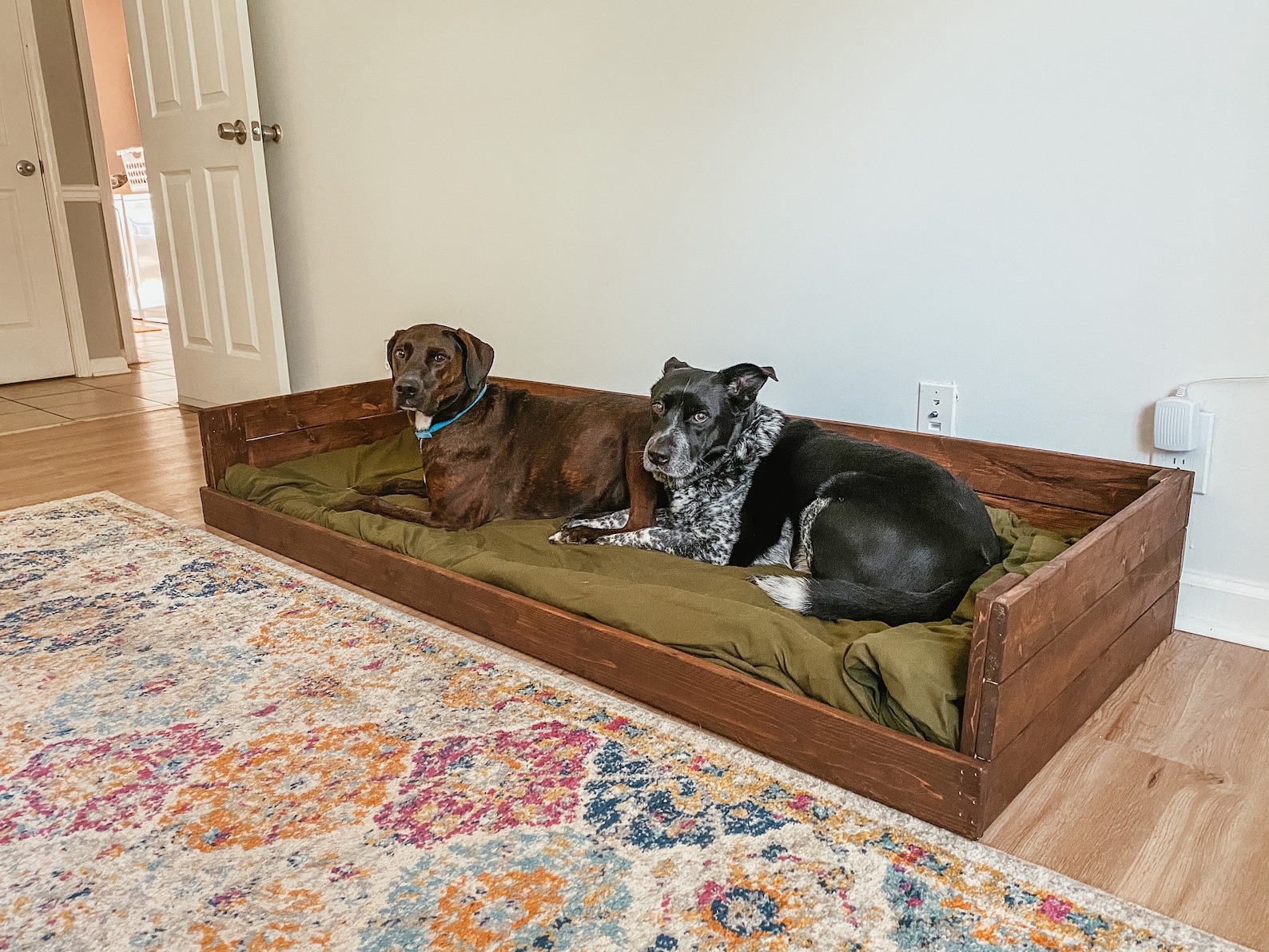 Extra Large Dog Bed Frame Wooden Dog Bed for Two Dogs Etsy