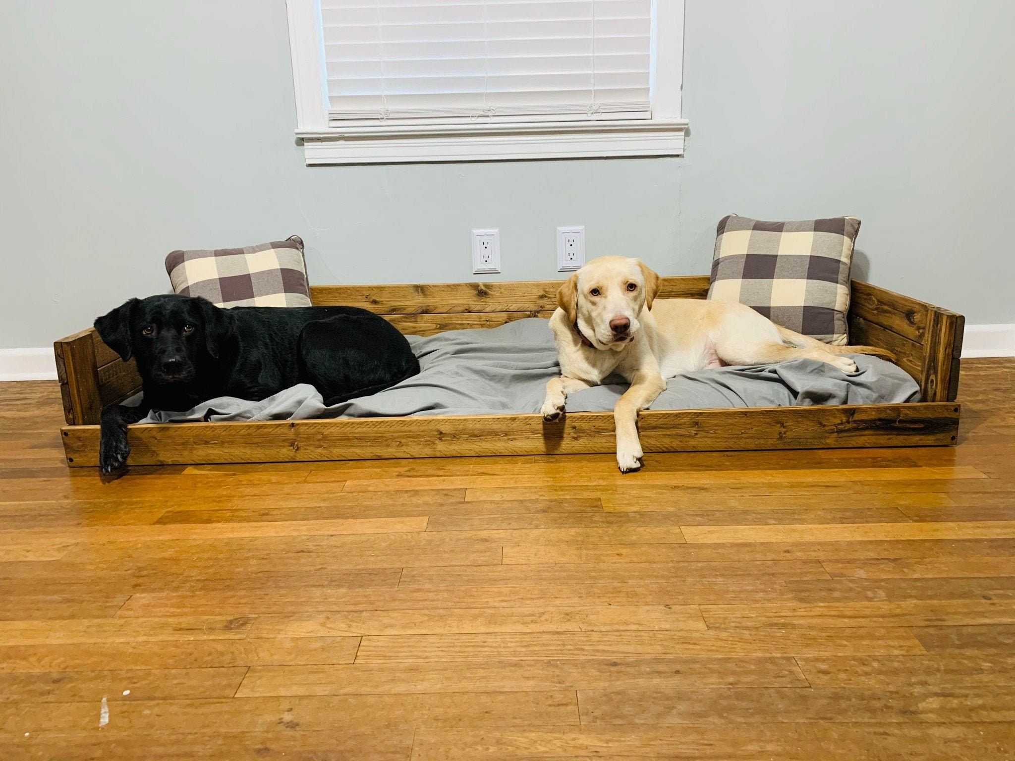Extra Large Dog Bed Frame Wooden Dog Bed for Two Dogs Etsy