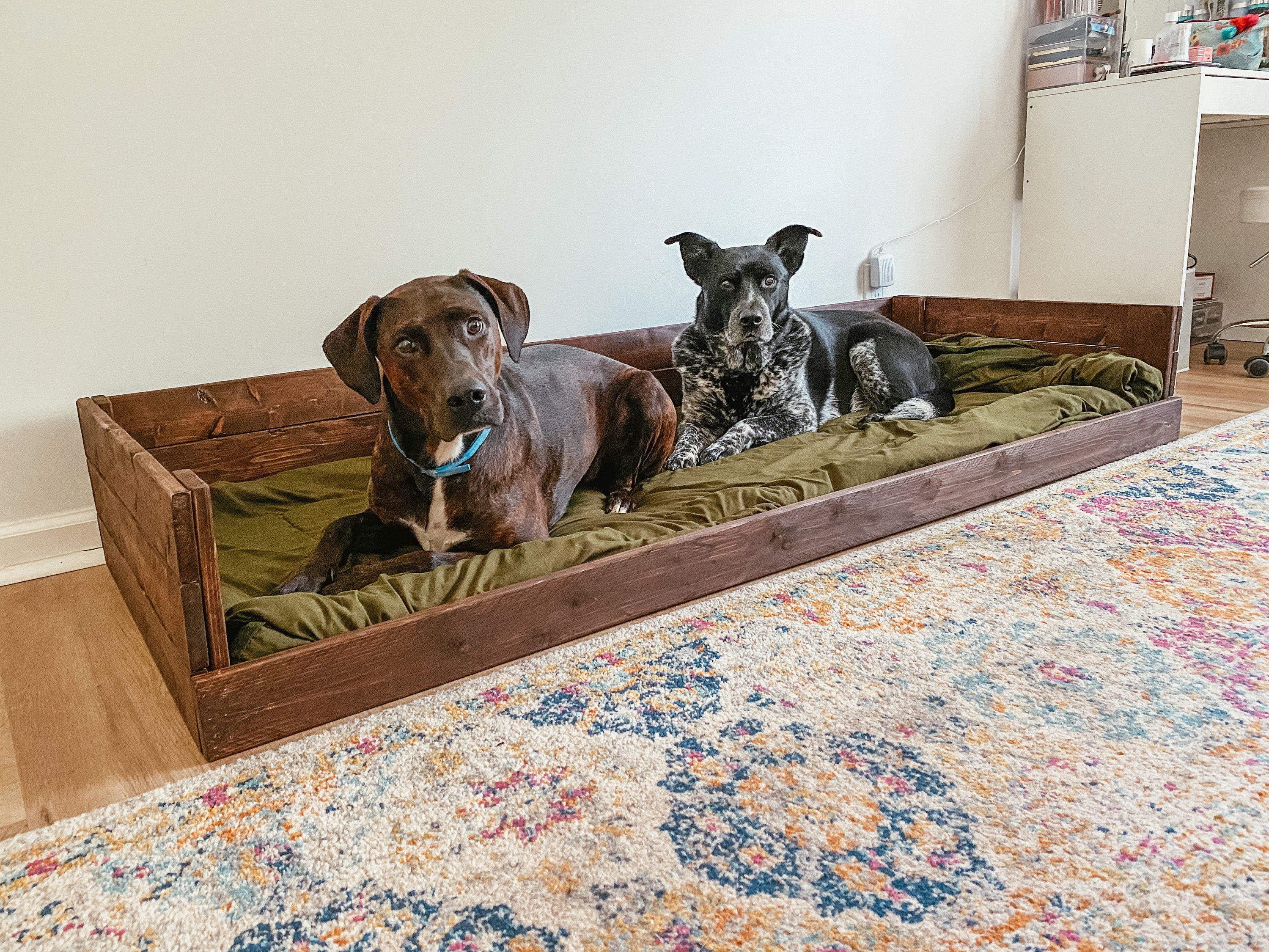 Extra Large Dog Bed Frame Wooden Dog Bed for Two Dogs Etsy