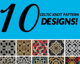 Discover 10 Exquisite Celtic Knot Patterns in High-Resolution 300dpi for Your Next Project.