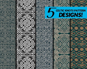 Discover 5 Exquisite Celtic Knot Patterns in High-Resolution 300dpi for Your Next Project