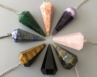 FREE Surprise Pendulum Crystal for Tarot Readings & Divinations, Crafts Supplies for Handmade Jewelry, Chakra Healing Dowsing Tool