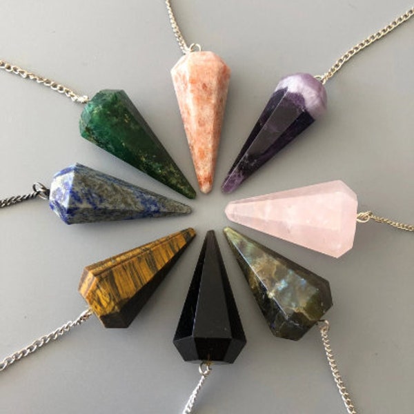 FREE Surprise Pendulum Crystal for Tarot Readings & Divinations, Crafts Supplies for Handmade Jewelry, Chakra Healing Dowsing Tool
