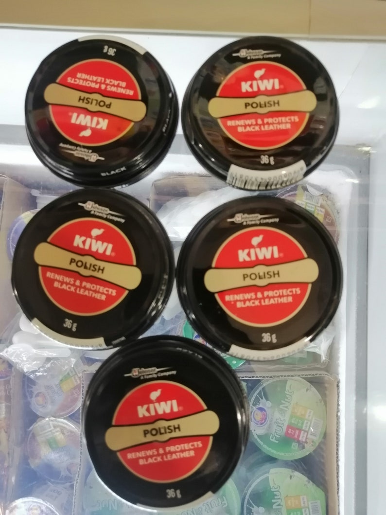 3Pack Kiwi Black Shoe Polish Wax Paste Leather 36g New