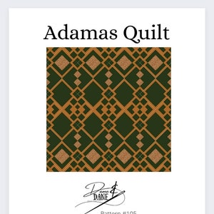 PFD Quilt Pattern, Adamas Quilt, Quilt Pattern, Quilts, PDF