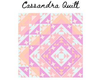 Quilt Pattern, Cassandra Quilt, PDF Quilt Pattern