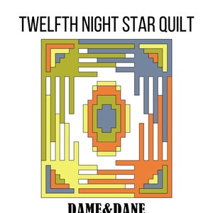 PDF Quilt Pattern, Twelfth Night Star, Quilt Pattern