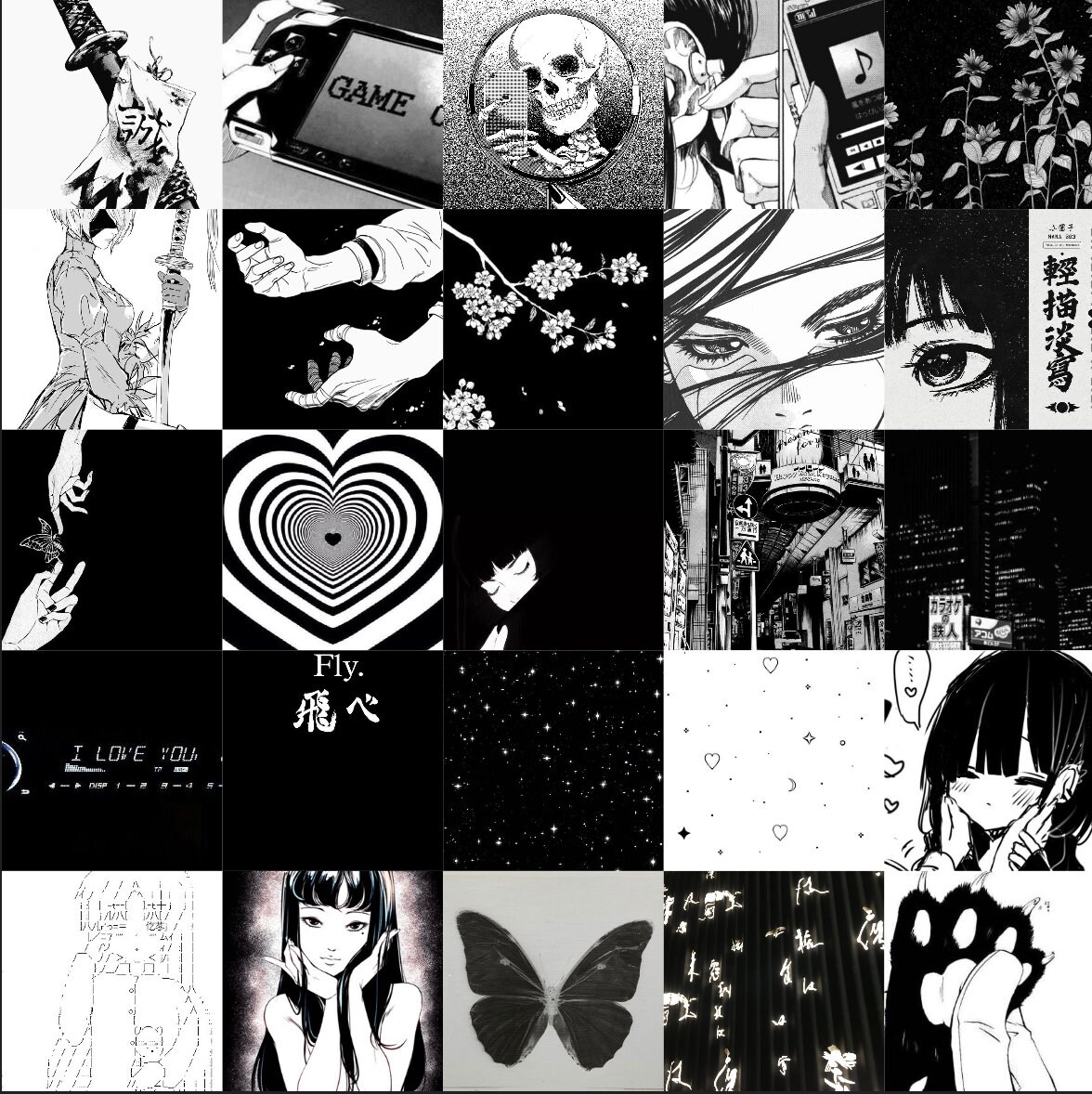 Manga Wall Collage Etsy