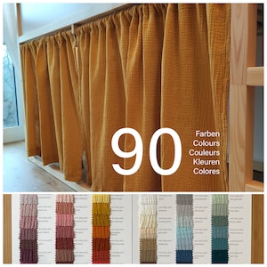 Curtain Ikea KURA loft bed front bunk bed children&#39;s bed house bed muslin double gauze organic cotton GOTS children&#39;s room
