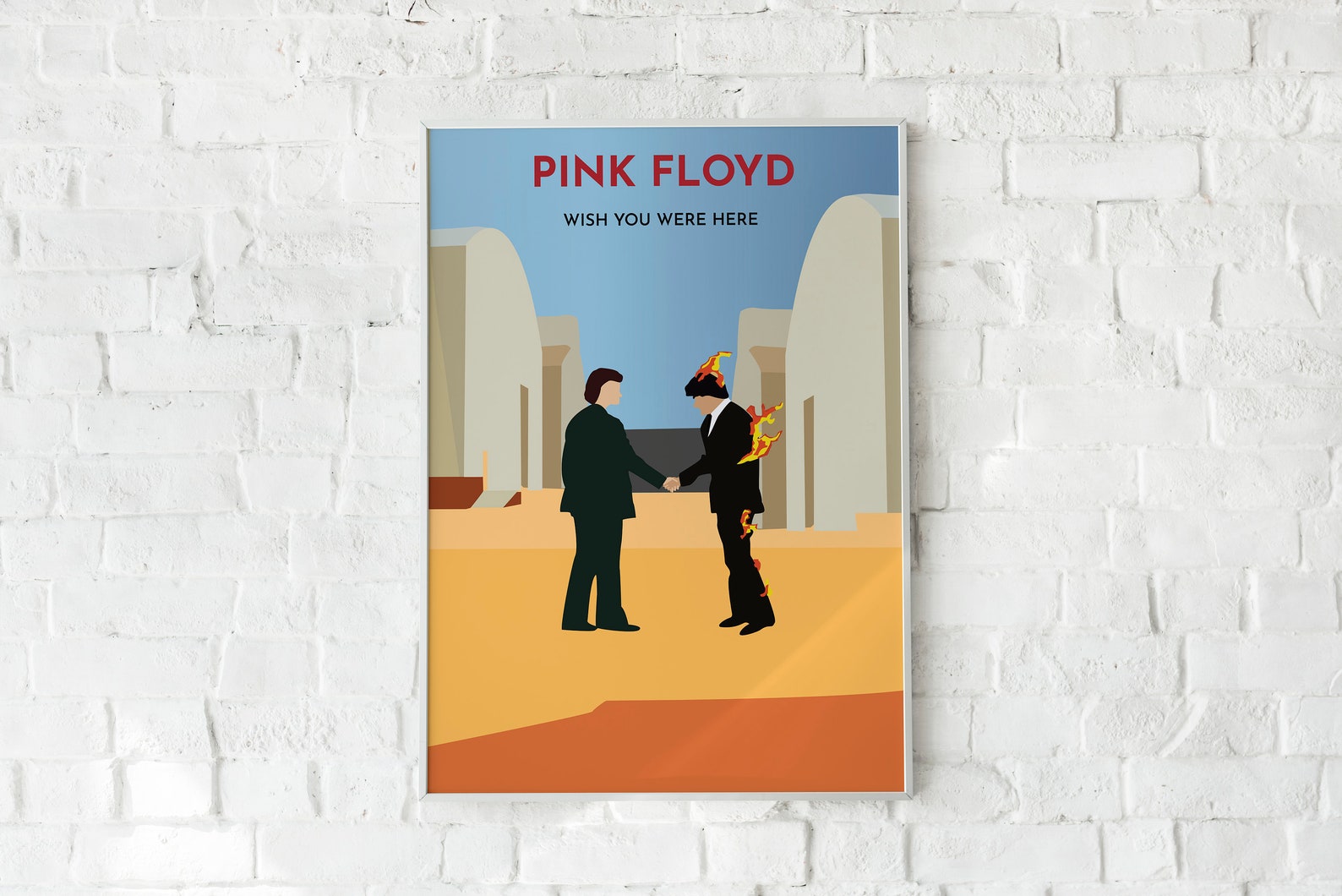 Pink Floyd Poster Wish You Were Here Album Cover Minimalist Etsy Pink Floyd Poster Wish You Were Here Album Cover Minimalist Etsy