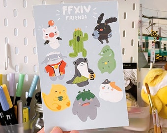 FFXIV Minion Stickers  | FF14 Stickers | Final Fantasy xiv Stickers | Chocobo Sticker | Final Fantasy Sticker