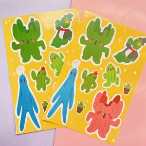 FFXIV Cactuar Sticker Sheet | Final Fantasy 14 | FFXIV | Final Fantasy 14 Online | FFXIV Sticker Sheet | Final Fantasy xiv Stickers