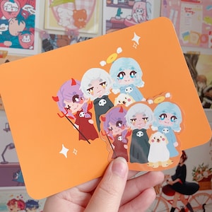 FFXIV Ancients Halloween Mini Art Print | FF14 Art Print | FFXV Endwalker Print | Elpis Trio | FFXIV Sticker | Final Fantasy xiv Sticker