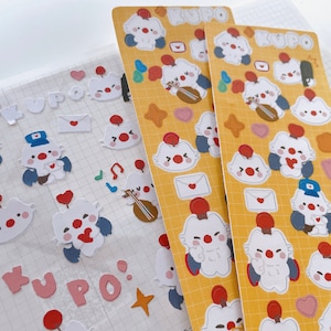 Final Fantasy Moogle Sticker Sheet | FFXIV | Final Fantasy 14 | Final Fantasy xiv | Final Fantasy