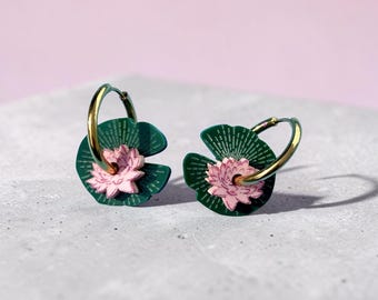 Kreolska näckrosblad och blommor