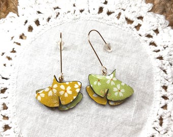 "Ginkgo" örhängen - Sommar, Höst eller Sommar-Höst