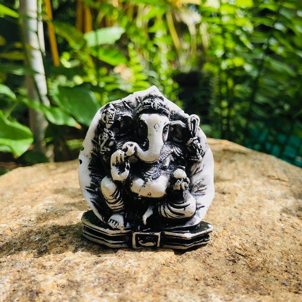 Mini GANESH Statue,Paper weight Stone Ganesh Idol,Hindu elephanta God figure,Small Ganesha murthi,Small gift figure, loard ganesh