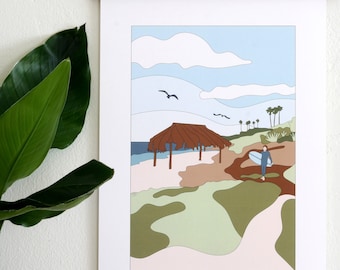 Windansea Beach Poster, La Jolla Wall Art, San Diego Beaches, Windansea Surf Art