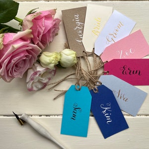 Personalisierte Geschenkanhänger / Hochzeit Gunst Tags / Handgeschriebenes Geschenk Etikett / Geburtstag / Handgeschriebene Kalligraphie / Gepäckanhänger
