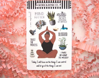 Mental Health Stickers | Meditation, Yoga, Empowerment (15 Stickers)