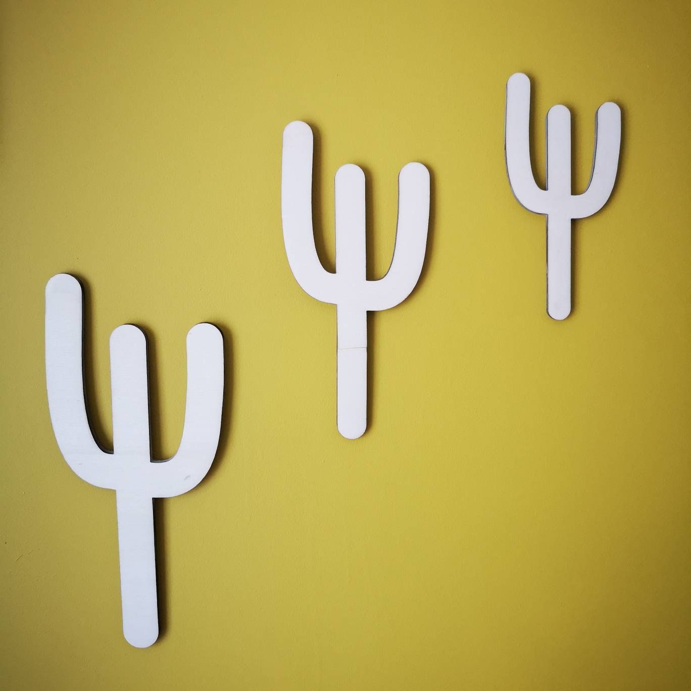 Wooden Cacti laser cut wall decorations. Three sizes. Etsy