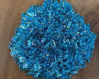Matte Transparent GREEN Ab green Miyuki 5-15 grams 5x1.2x1.9mm Quarter Tila Beads QTL-146FR qt30 ab sage, 2 hole