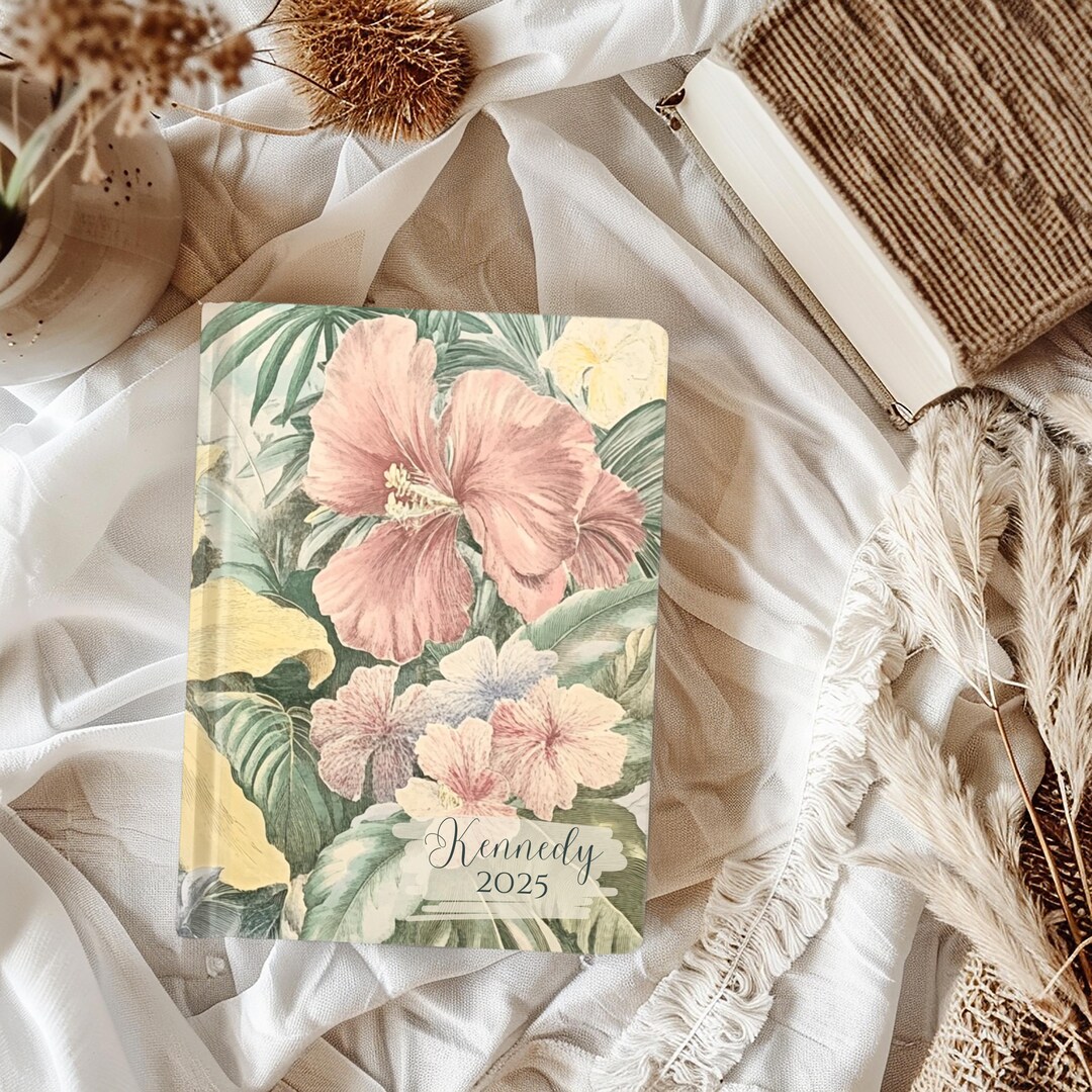 Hibiscus Hawaiian Tropical Floral Personalized Notebook Custom Name ...