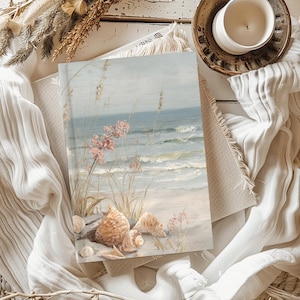 Coastal Serenity Journal, Beach-Themed Writing Notebook, Seaside Art Journal for Mindfulness and Planning, Gift for Ocean Lovers
