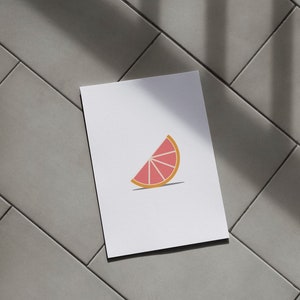 Grapefruit digital Print | grapefruit slice | fruit series citrus fruits