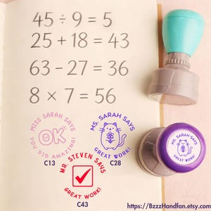 Custom Teacher Stamp - Personalized Grading, Rewards & Recognition
