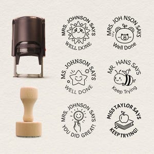 Personalized Teacher Stamp,Rubber Stamp,Custom Logo for Your Own Teacher,Custom Stamp,Best Reviews Teacher Stamp, Teacher Gift