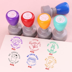 Custom Teacher Stamp - Teacher Comment Stamp, Custom Name Stamp, Homework Grading Stamp, Gift For Teacher