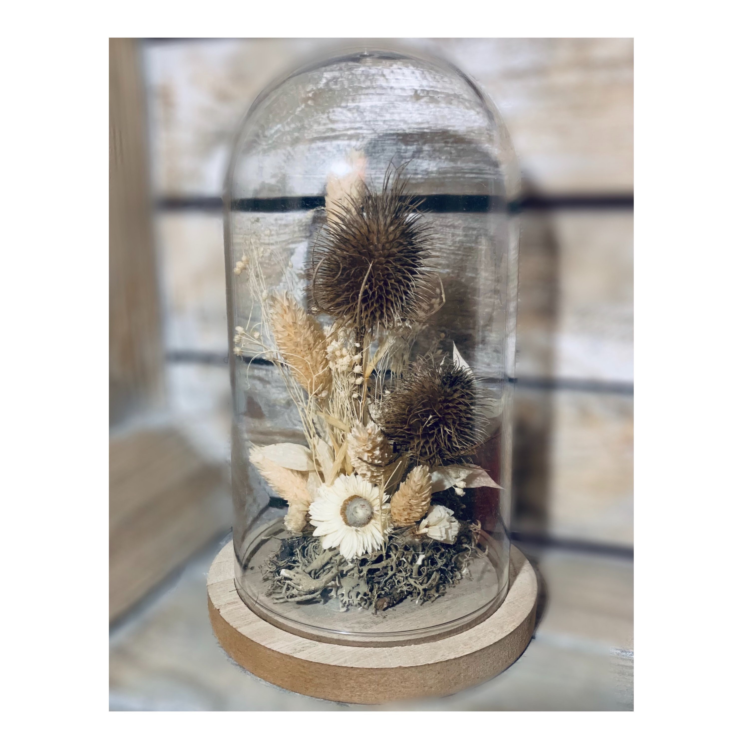 Cloche en Fleurs Séchées