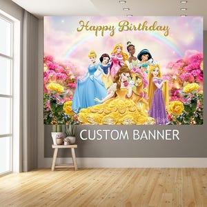 Disney Princess Garden Party Background, Little Princess Fairy Tale Background