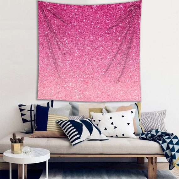 Pink Sparkly Tapestry living Room Decor wall Decor room Decor for