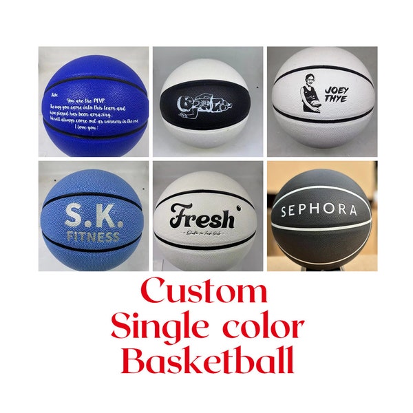 Personalizable Additional fees for special fonts and image Custom Indoor/Outdoor Basketball,Personalized Team Basketball