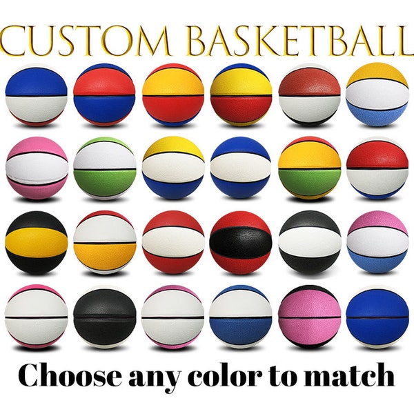 Basketball nach Maß kein Minimum, Custom Kombinieren Sie mehrere Farben, personalisiert alle Konferenz Indoor Outdoor Basketball, Urlaubsgeschenke