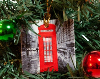 Xmas Ornament London Phone Booth
