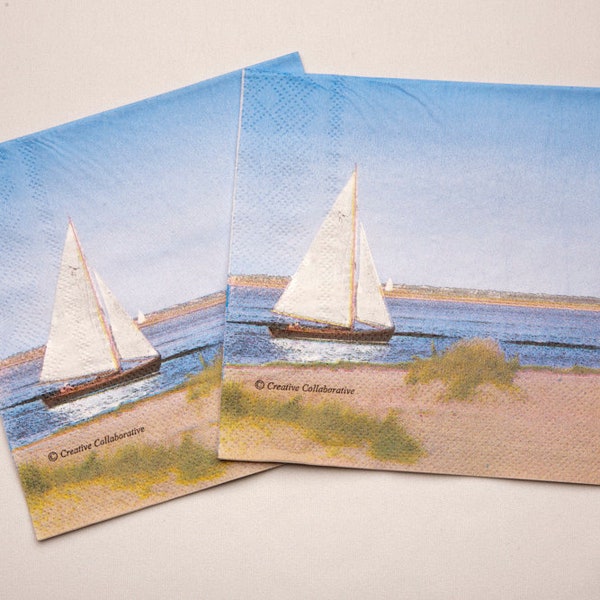 2 Packages of Sailboat Beverage Napkins/FREE SHIPPING!