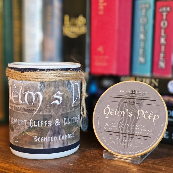 HELM'S DEEP 7-oz Glass Tumbler Candle * Tolkien/Lord of the Rings/Hobbit/Middle-Earth-Inspired