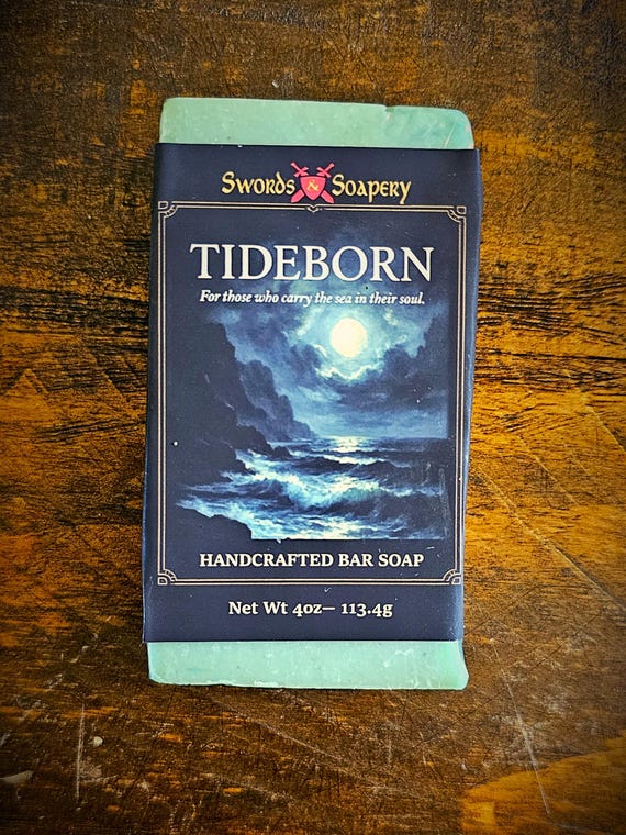 TIDEBORN– Ocean Mist & Stormy Sea Fantasy Artisan Soap | Cold Process, Moody Floral, Handmade Gift