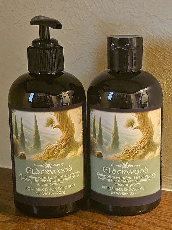 ELDERWOOD Fantasy-Inspired Bath & Body Fragrance Collection - Shower Gel, Lotion, Roll-on Perfume, Body Butter