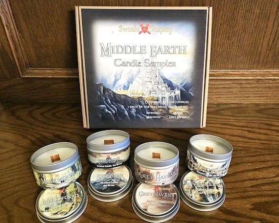 Lord of the Rings LOTR Hobbit 6-oz Candle Tin Bundles * Middle Earth-Inspired FREE SHIPPING!