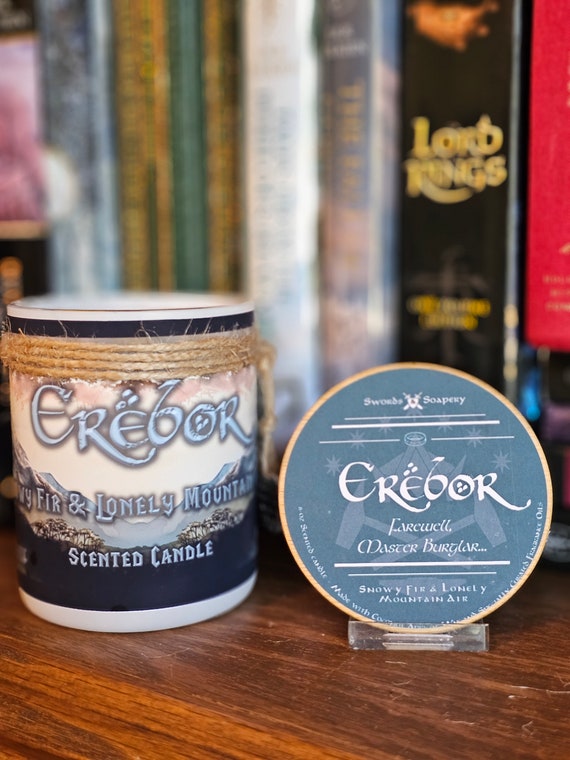 EREBOR Embellished 7-oz Glass Tumbler Candle * Tolkien/Lord of the Rings/Hobbit/Middle-Earth-Inspired