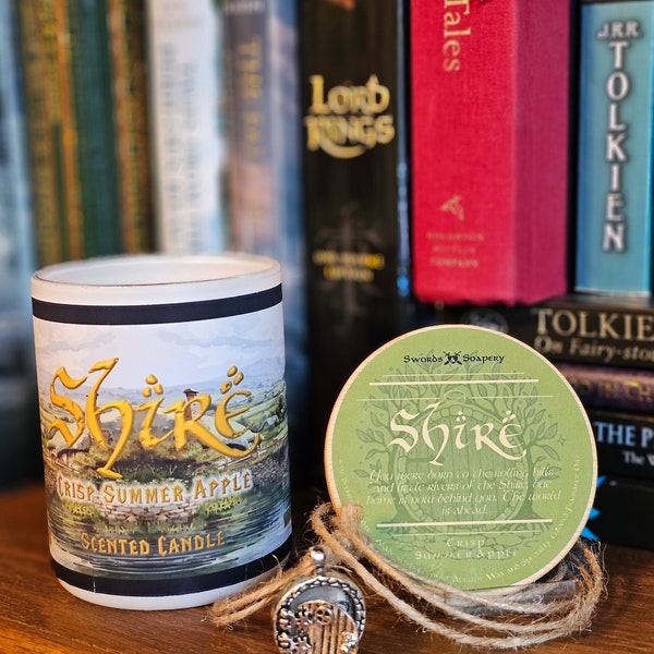 SHIRE 7-oz Glass Tumbler Candle * Tolkien/Lord of the Rings/Hobbit/Middle-Earth-Inspired