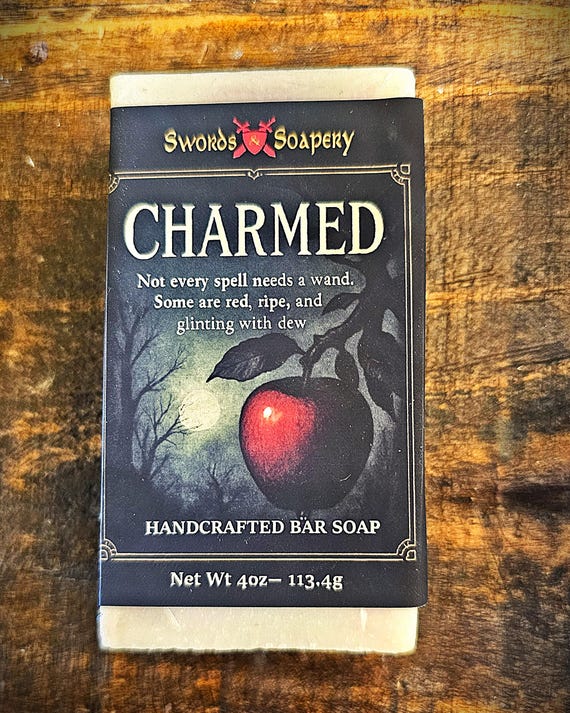 CHARMED– Crisp Apple & Soft Enchantment Fantasy Artisan Soap | Cold Process, Moody Floral, Handmade Gift